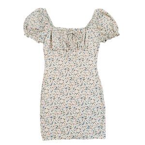 Iris Y2K Babydoll Dress Puff Sleeve M Green Coquette Milkmaid Cottagecore Fairy